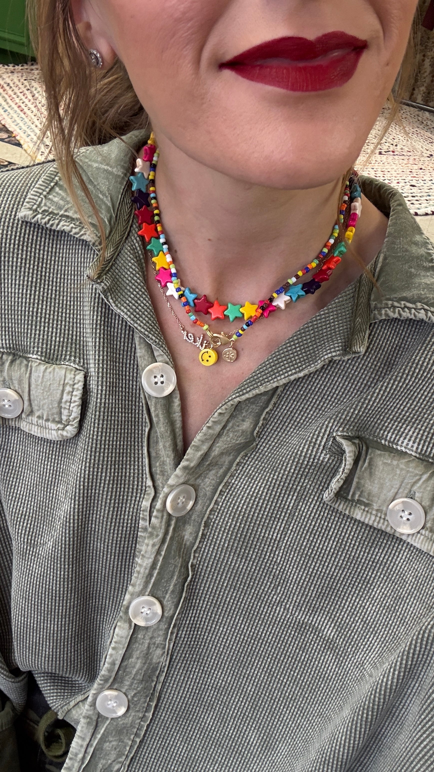 Sunshine & Smiles Necklace Rainbow Beaded Necklace