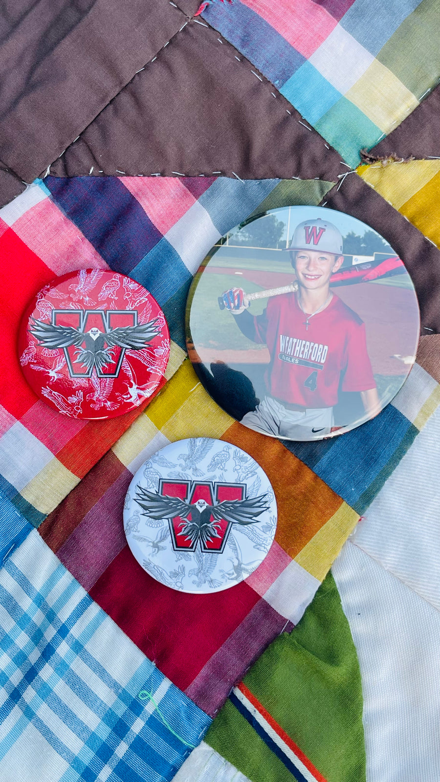 Eagle Gameday Buttons - Red or White