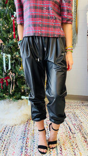 Rebel Luxe Leather Joggers