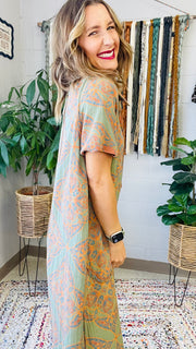 Birdie Boho Patterned Wide Leg Jumpsuit