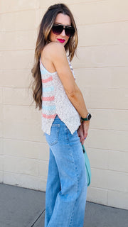 Starry Stripes Sleeveless Sweater