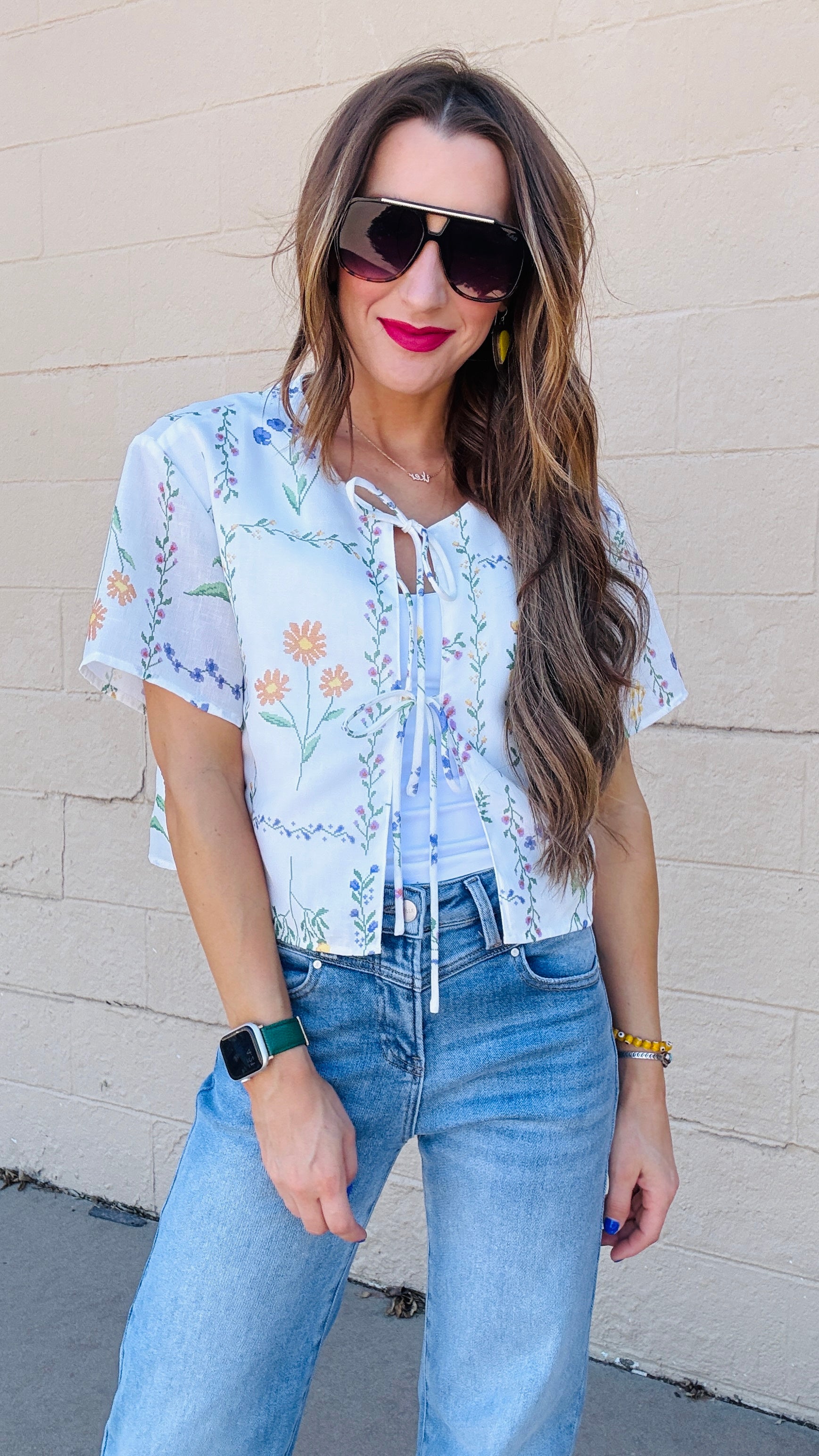 Sweet Petals Cropped Floral Top