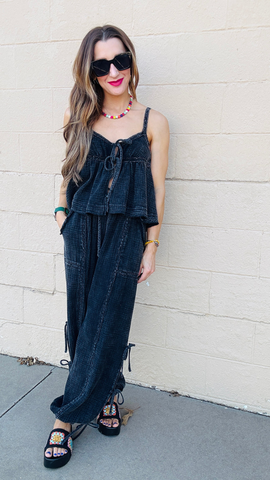 Boho Breeze Tie-Front Top