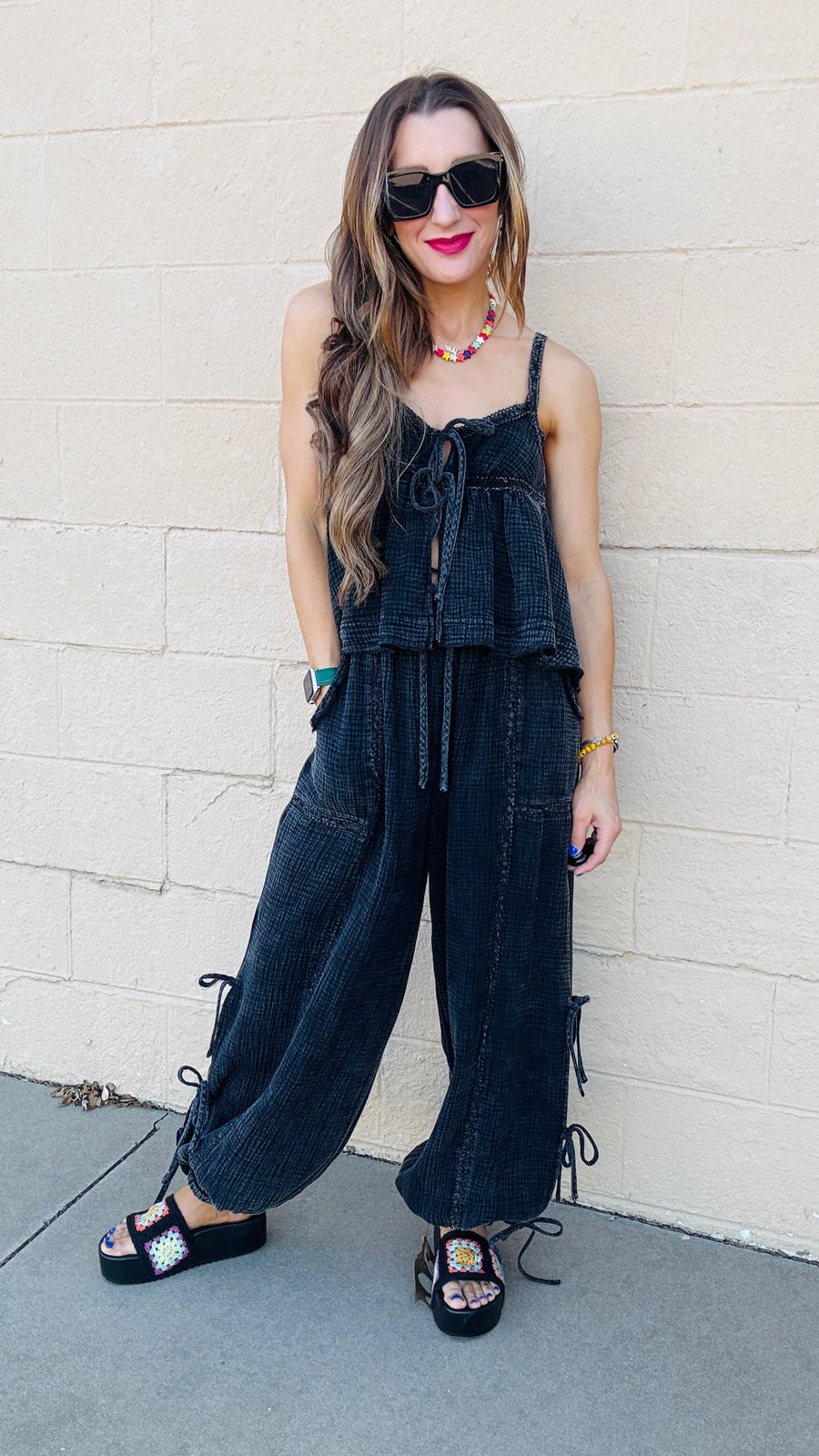 Boho Breeze Tie-Front Top
