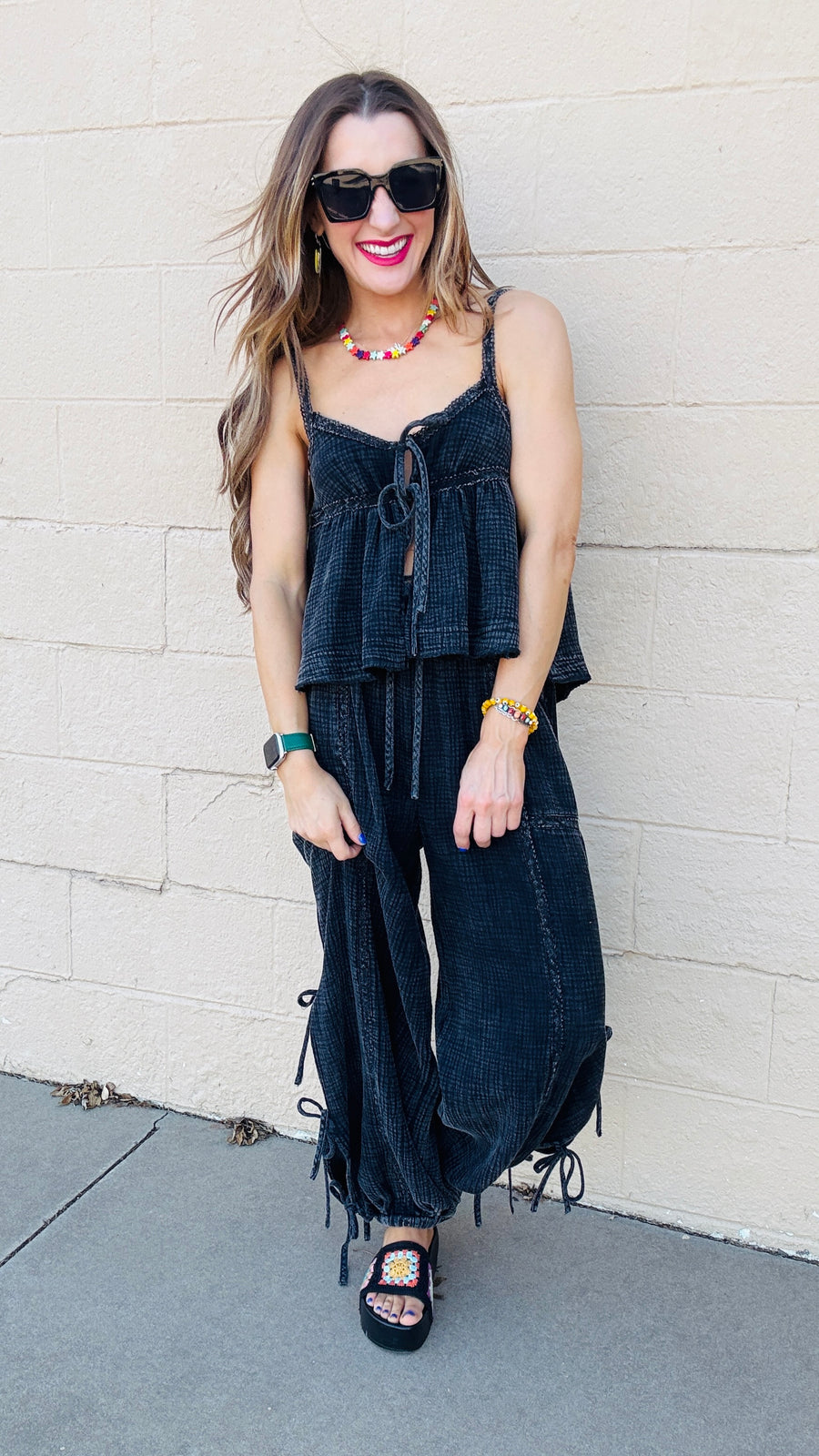 Boho Breeze Tie-Front Top