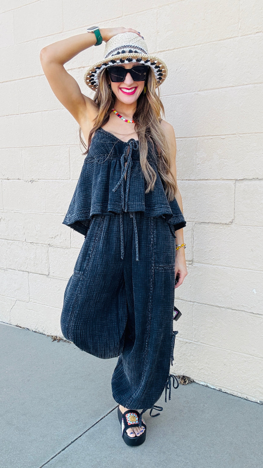 Boho Breeze Tie-Front Top