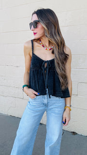 Boho Breeze Tie-Front Top
