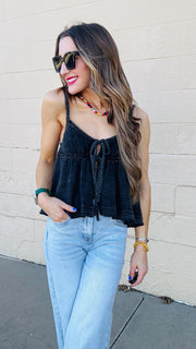 Boho Breeze Tie-Front Top