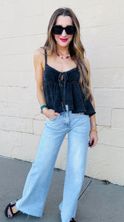 Boho Breeze Tie-Front Top