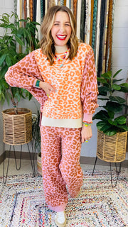 Party Animal Color Block Leopard Print Set