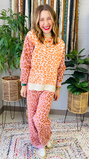 Party Animal Color Block Leopard Print Set