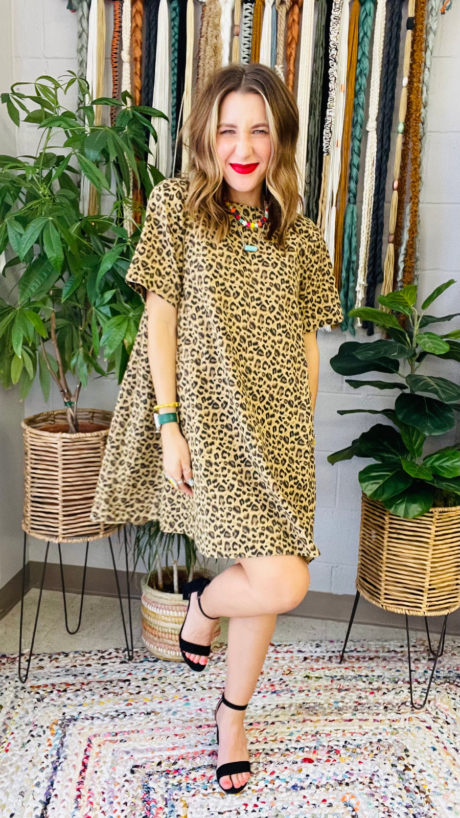 Lydia Leopard Print Mini Dress