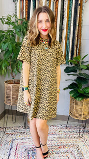 Lydia Leopard Print Mini Dress