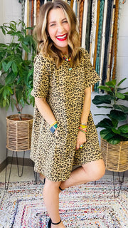 Lydia Leopard Print Mini Dress