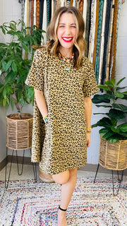 Lydia Leopard Print Mini Dress