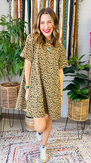 Lydia Leopard Print Mini Dress