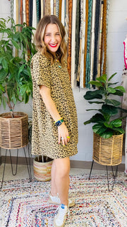 Lydia Leopard Print Mini Dress