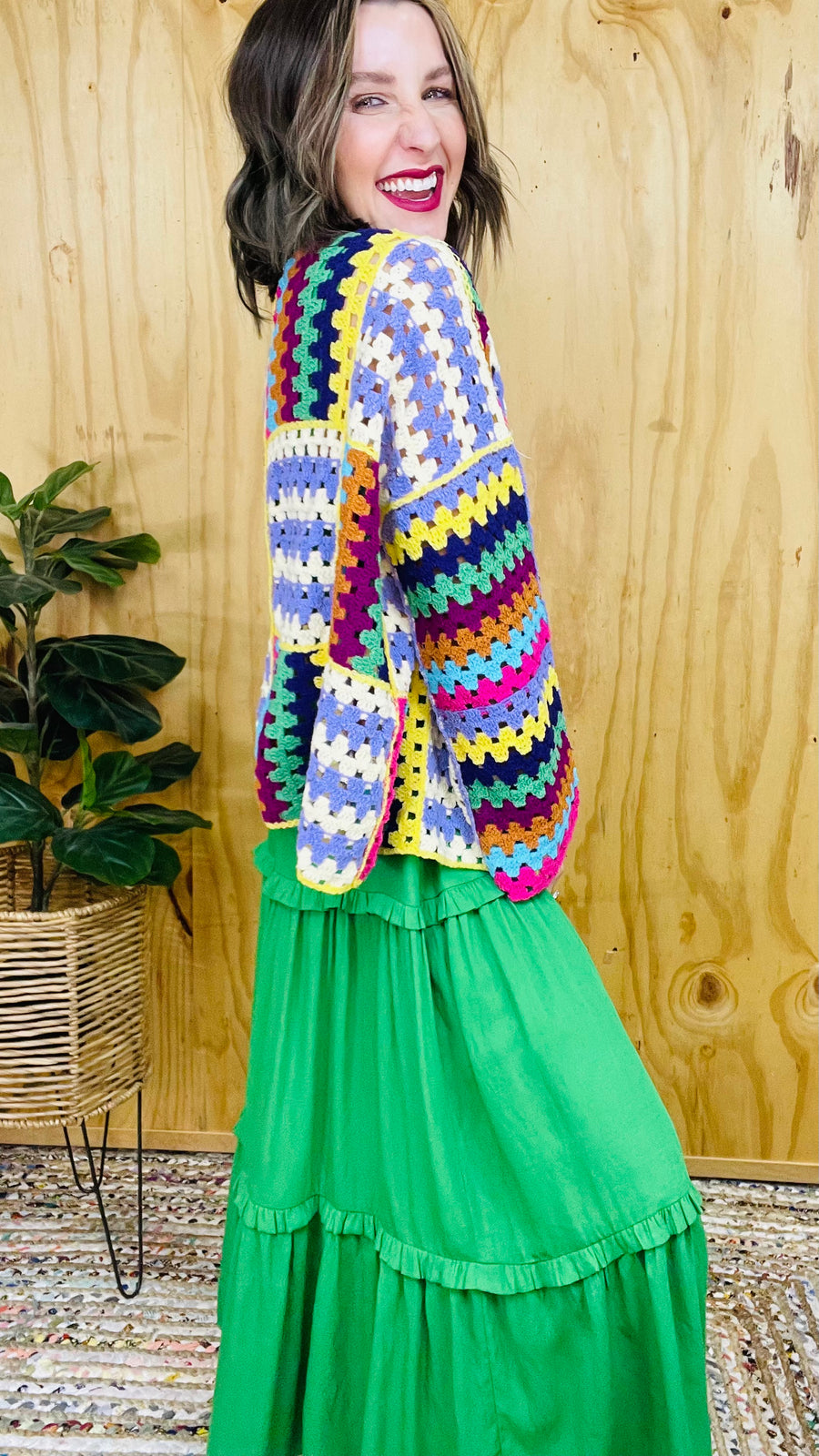Crochet Of Many Colors Cropped Cardigan