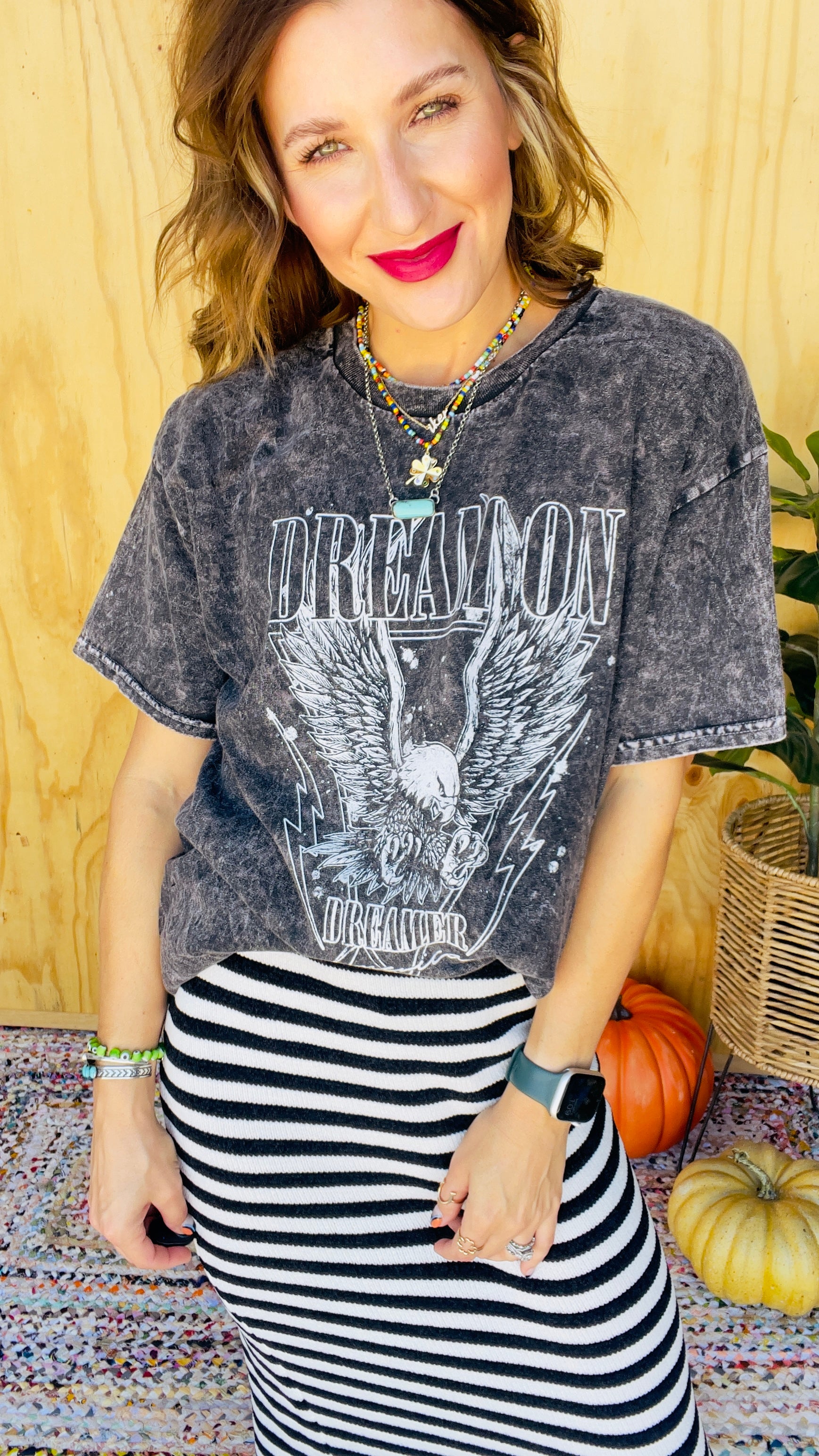 Dream On Mineral Washed Graphic Tee