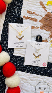 Bald Eagle Pendant Necklace- Gold or Silver