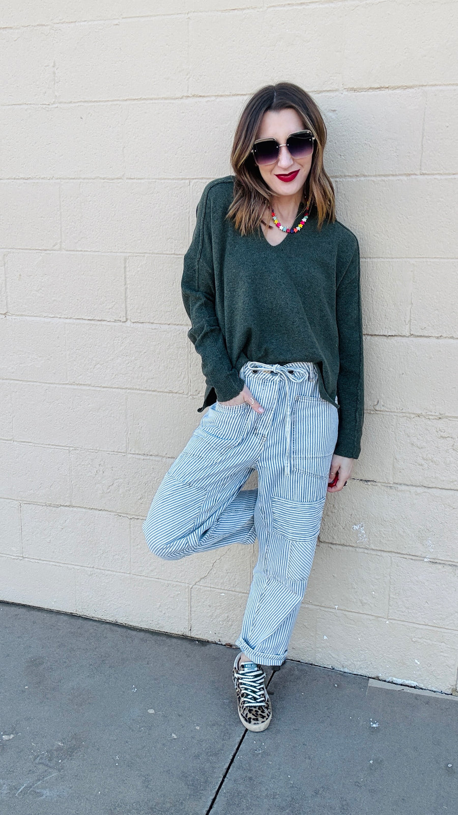 Favorite Exposed Seam Sweater- Olive