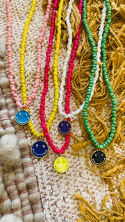 Beaded Happy Go Lucky Necklace - 5 Colors