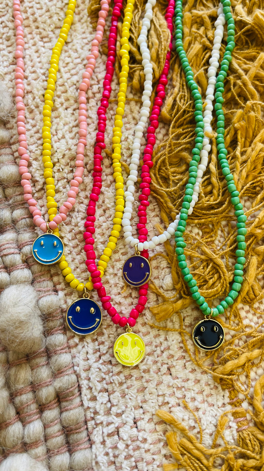 Beaded Happy Go Lucky Necklace - 5 Colors