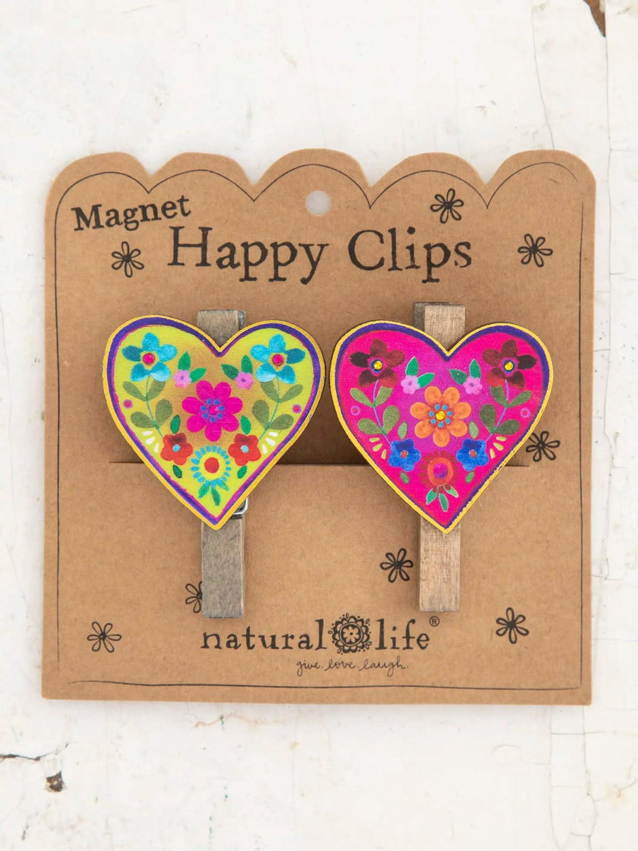 Floral Heart Magnetic Clips