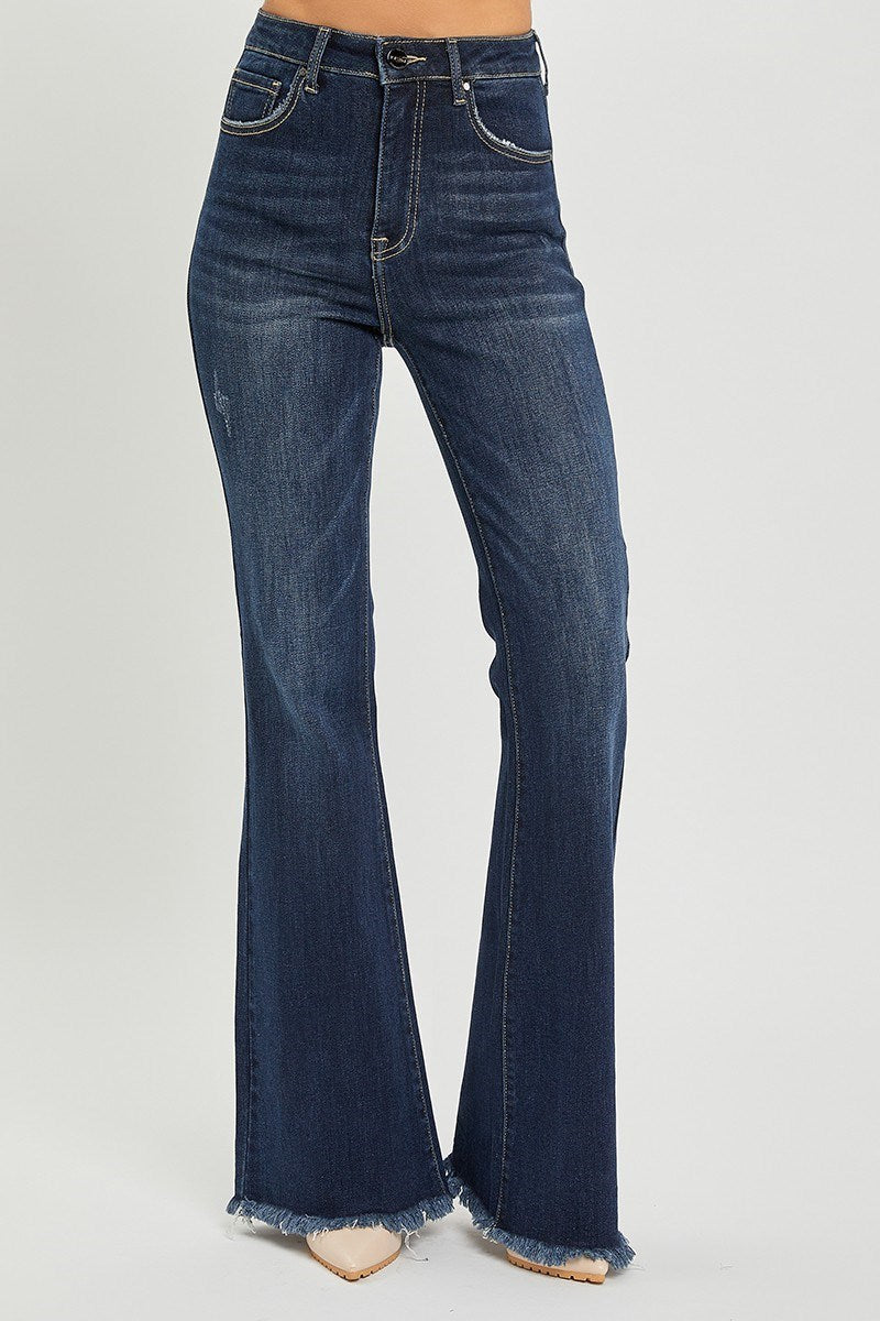 Vintage dark fashion wash jeans