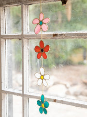 Dangling Daisies Stained Glass Mobile