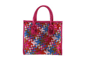 For the Bold, the Beautiful, Fuchsia Woven Tote