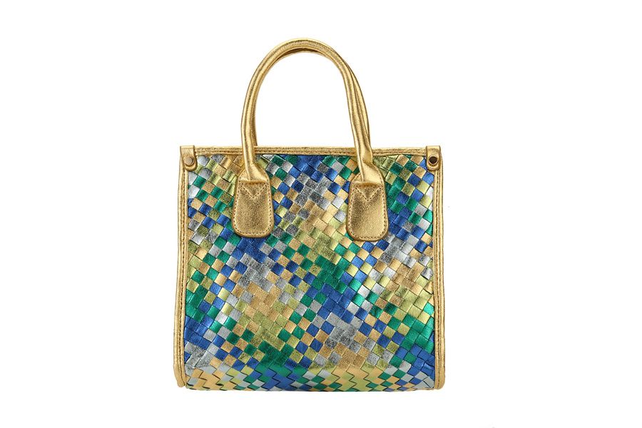 For the Bold, the Beautiful, Green Woven Tote