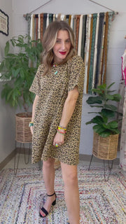 Lydia Leopard Print Mini Dress