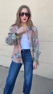 Heidi Antique Floral Print Blouse
