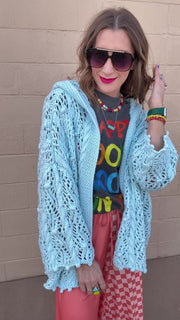 Skyline Breeze Crochet Cardigan-Baby Blue