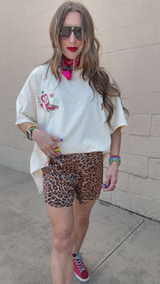 Fierce & Flirty Satin Track Shorts