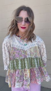 Garden Whimsy Tiered Top