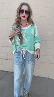 Stardust Bloom Contrast Top