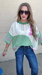 Vintage Varsity Lace Top