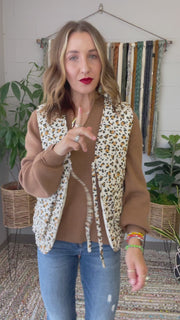 Watch My Spots Reversible Leopard Quilted Vest