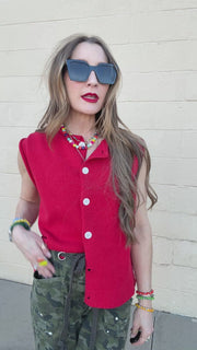 Cherry Crush Sweater Vest