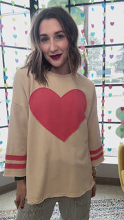 The Love Game Oversized Heart Top