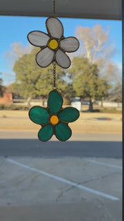 Dangling Daisies Stained Glass Mobile